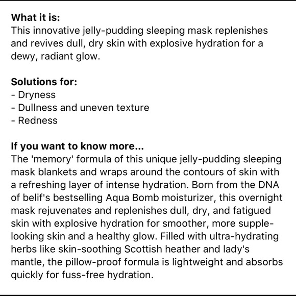 Belif Aqua Bomb Sleeping Mask + The True Cream Set & Korres GREEK Cream Cleanser - Picture 7 of 16